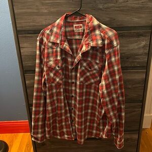 Plaid Wrangler Dress Shirt